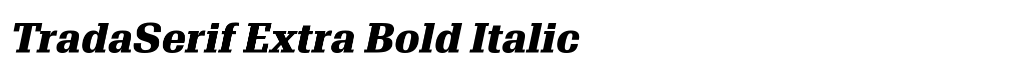 TradaSerif Extra Bold Italic image